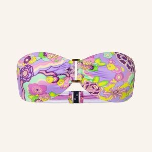 VILEBREQUIN Bandeau Bikini Top Rainbow Flowers Lune